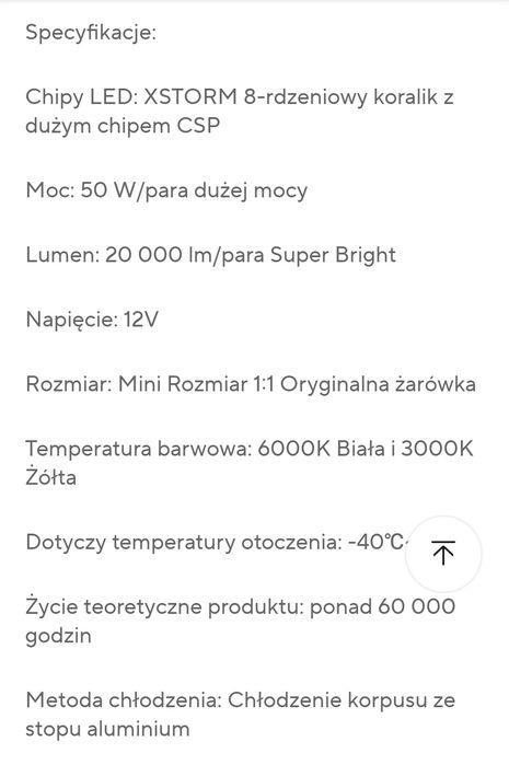 Żarówka ledowa H1