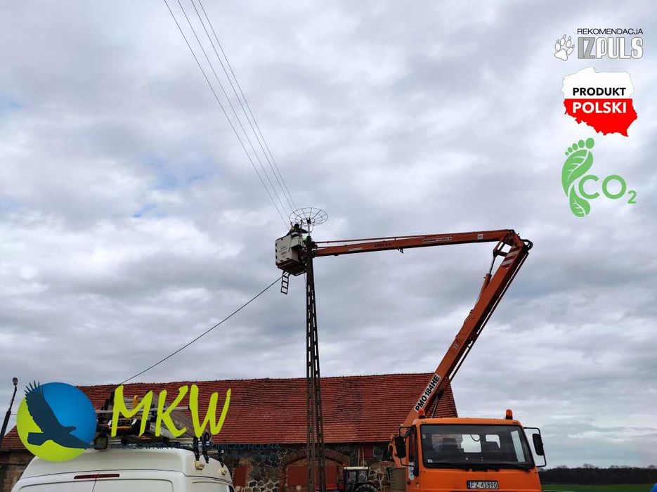 Plataforma de nidificação para cegonha – modelo Estrutura metálica MKW para postes elétricos