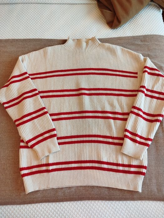 Camisola de malha com meia gola