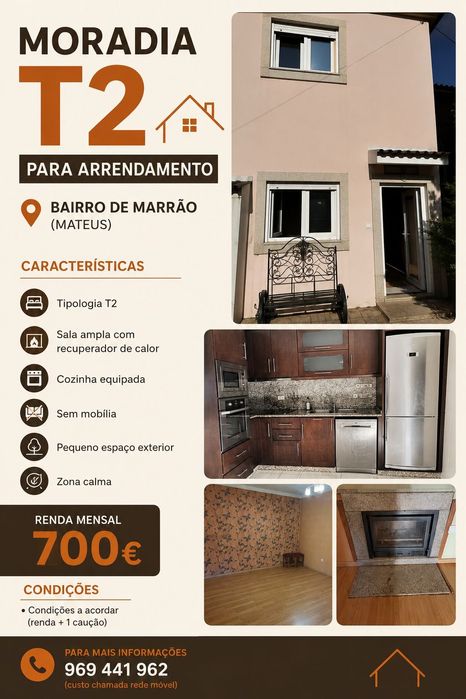 Arrenda-se moradia T2