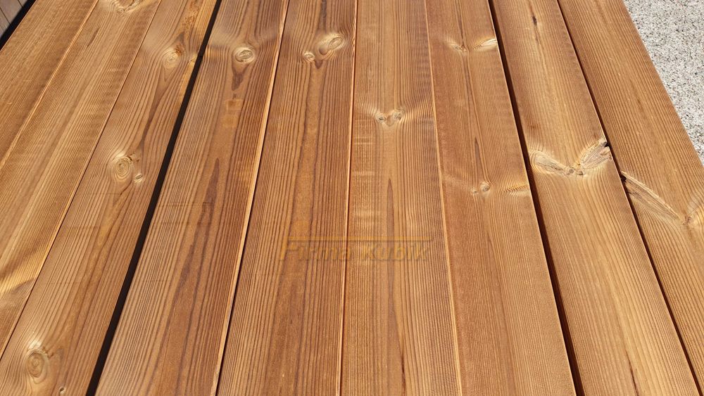 Deska tarasowa termo sosna 26x117 mm – gładka, klasa A/B, Thermo-D