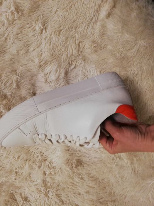 sneakersy skórzane Jim Rickey 40 białe