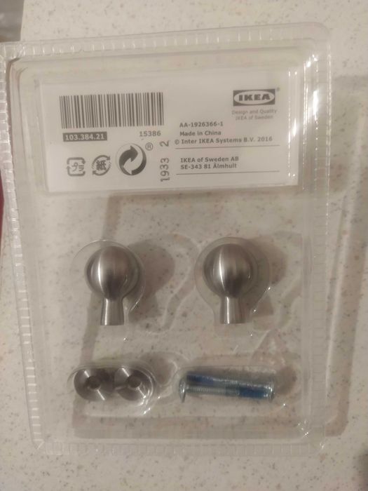Ikea Bagganas ручки дверні меблеві сталь