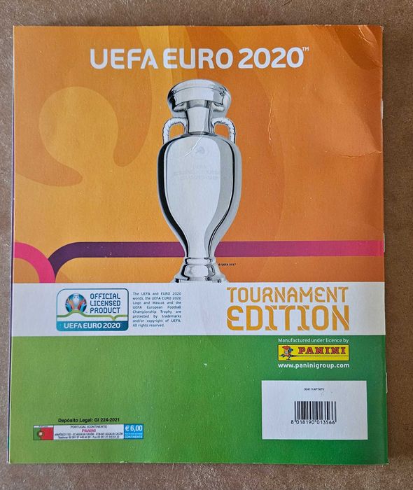 Caderneta EURO 2020 + 6 carteiras