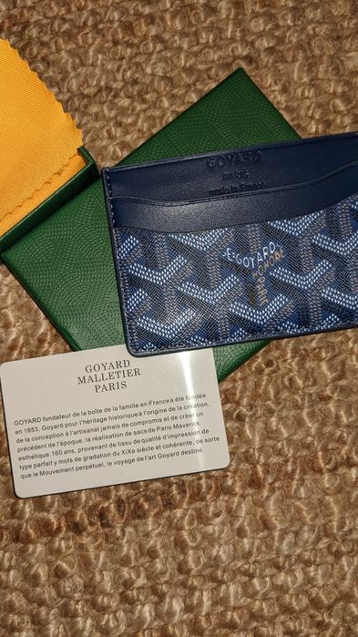 Portfel card holder Goyard w kolorze navy blue