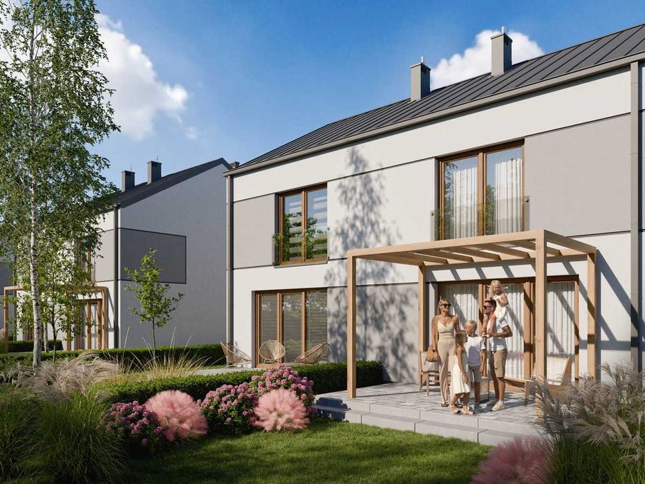 Nowy bliźniak, zamknięte osiedle, miejsce na 2 auta - pod Mrokowem