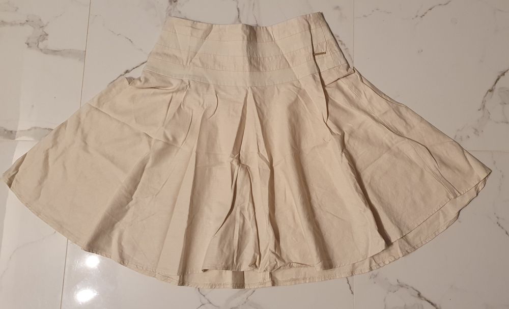 Spódnica lniana Orsey 40 beżowa