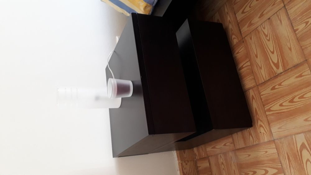 Mobília de quarto de casal em wengué preto