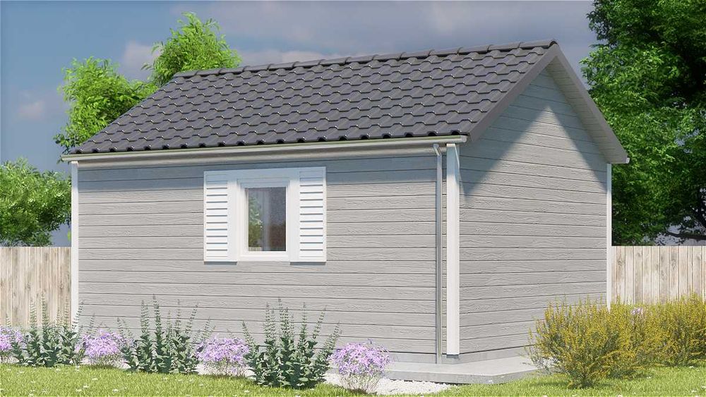 Domek letniskowy ogrodowy całoroczny 7,5x4 15mm