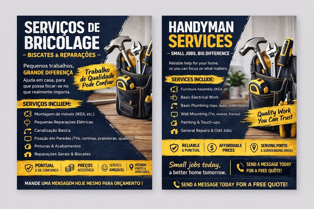 Serviços de Bricolage e Reparações ao Domicílioo