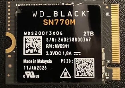 ssd wd_black SN770M 2TB