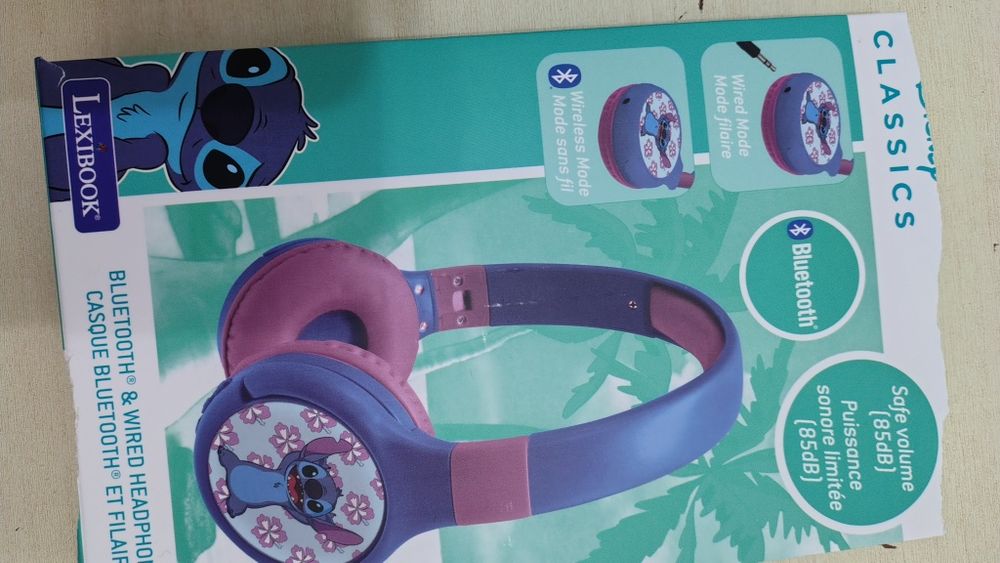 Sprzedam nowe słuchawki nauszne LEXIBOOK Disney Stitch 2 w 1 Niebieski