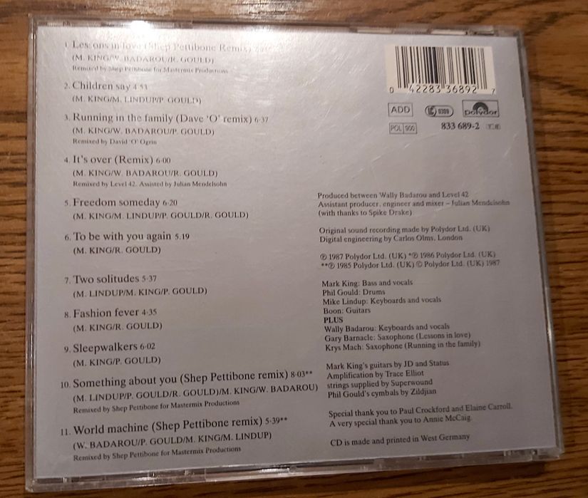 Sprzedam płyta cd Level 42