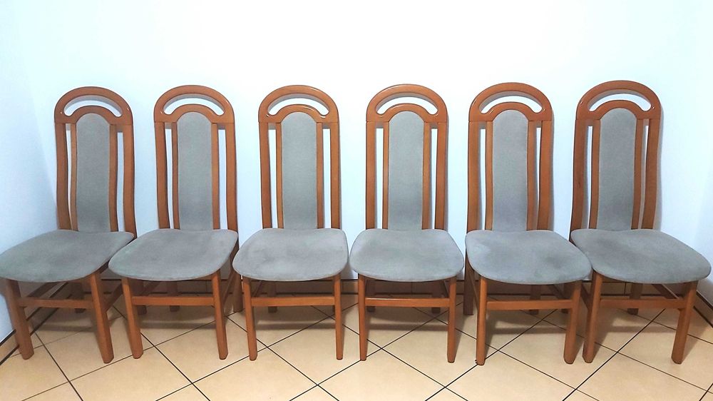 Sprzedam krzesła tapicerowane drewniane 6 szt.