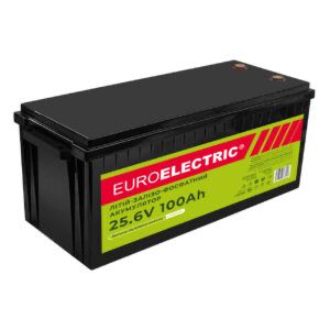 Акумулятор літій-залізо-фосфатний (LiFePO4) 25.6V 100Ah EUROELECTRIC