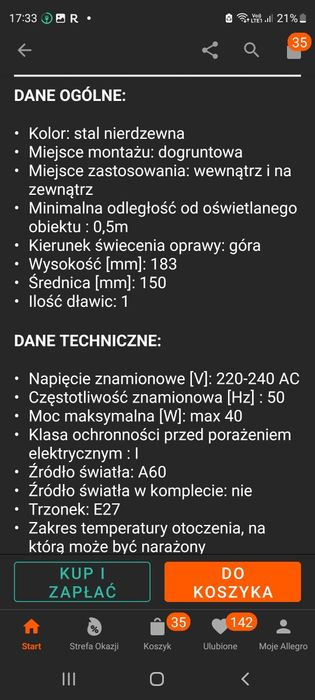 Lampa najazdowa kanlux