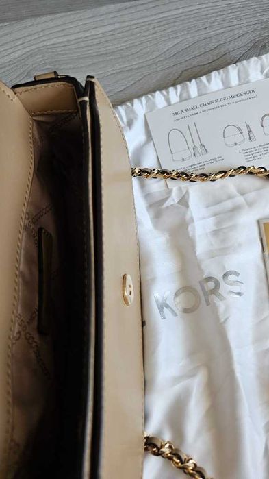 Michael Kors piękna, skórzana torebka na łancuszku ORYGINAŁ