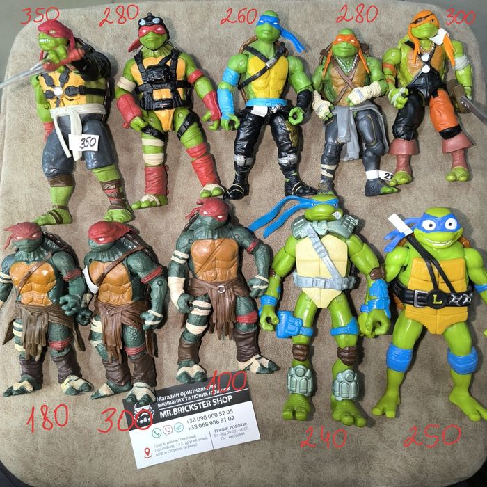 Фигурки черепашки ниндзя Viacom Playmates TMNT Сплинтер Раф Шредер