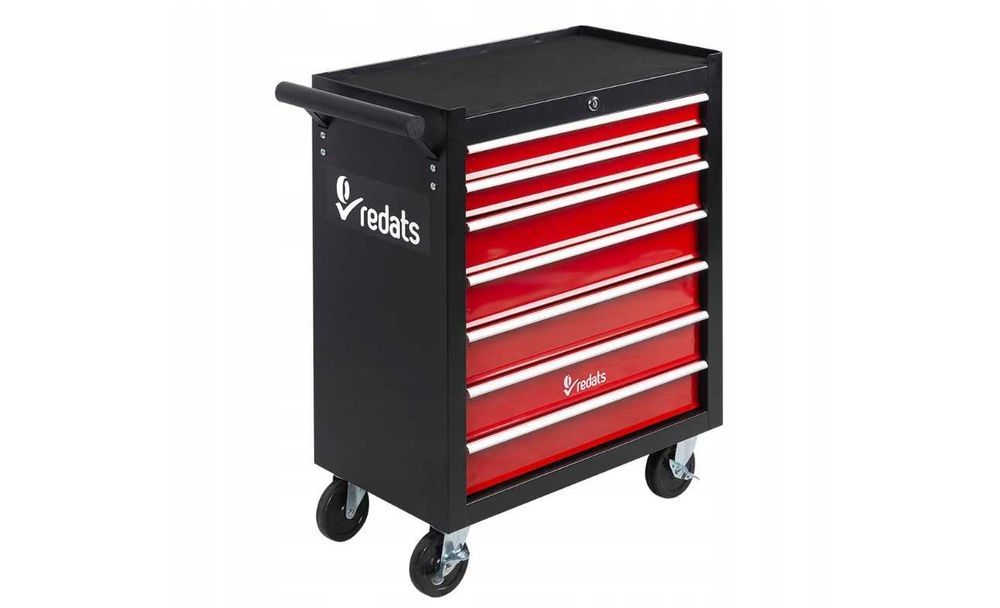 Mocna SZAFKA narzędziowa 7 szuflad COMPACT Black Wózek warsztatowy