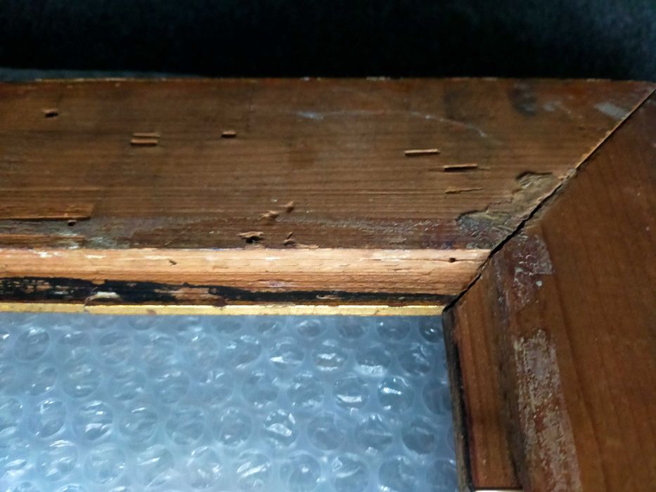 Stara rama z drewna do obrazu