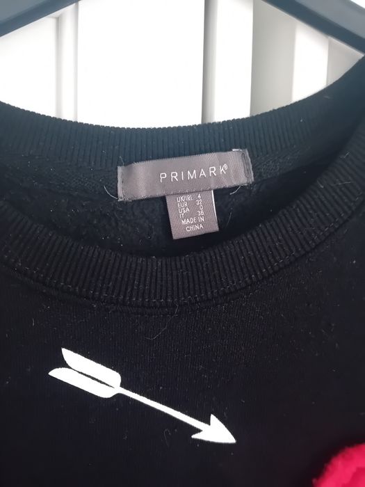 #Primark sweter top czarny serce