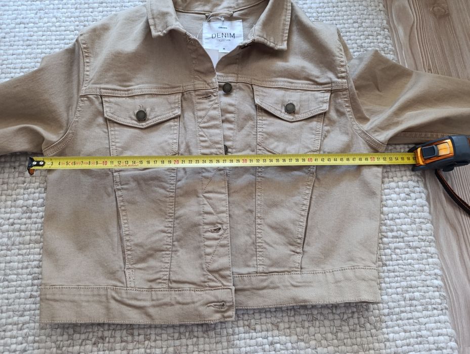 Kurtka jeansowa beżowa 42 Cropp