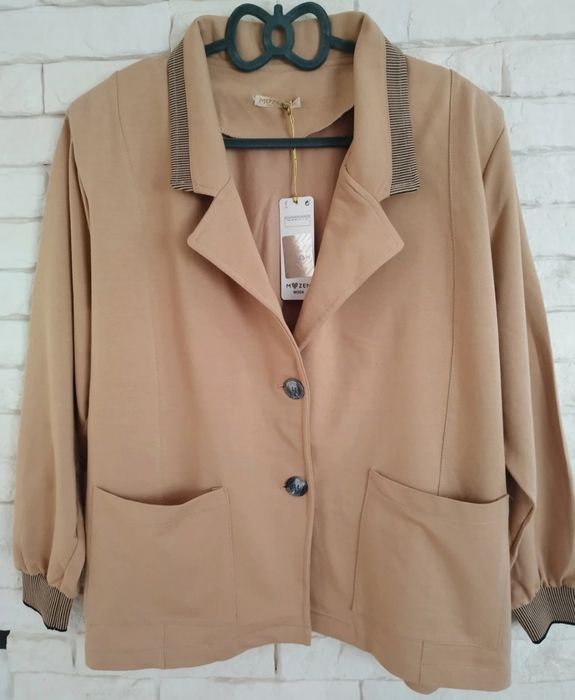 Myzem bawełniana sportowa marynarka żakiet plus size xxxl 46 48