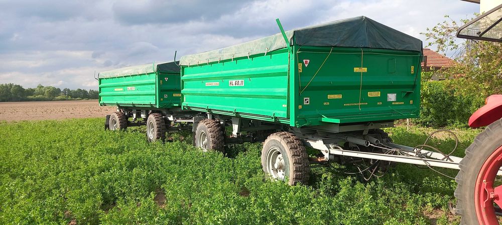 Przyczepa wywrotka HL 6011 CONOV , zarejestrowana, hamulce hydrauliczne lub pneumatyczne