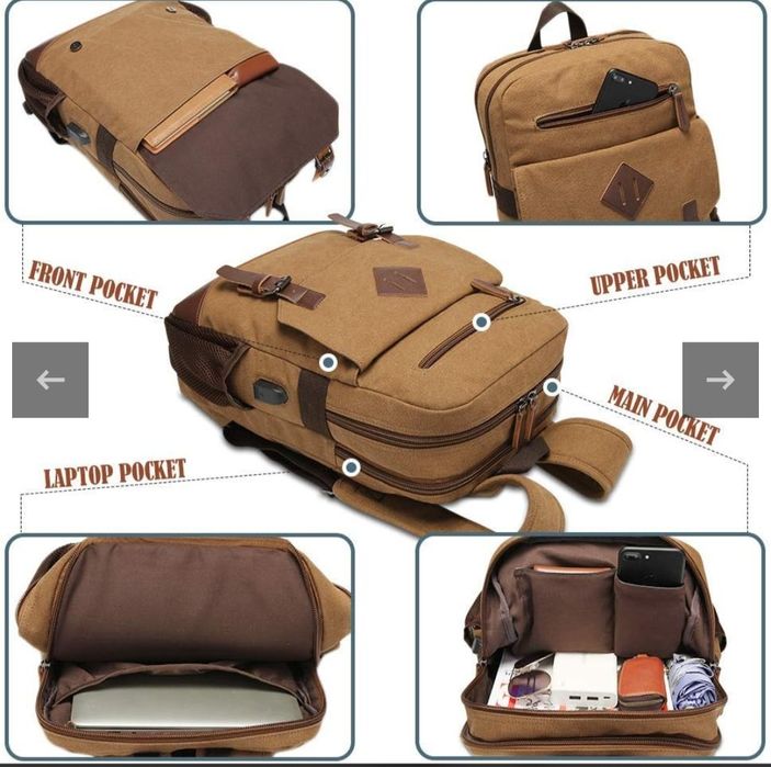 Plecak brązowy męski