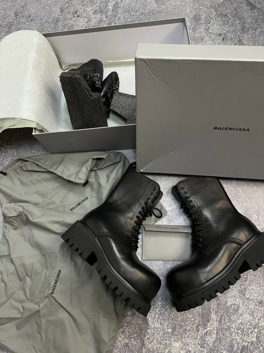 Balenciaga STOMPER boots leather strike steroid buldozer кожаные