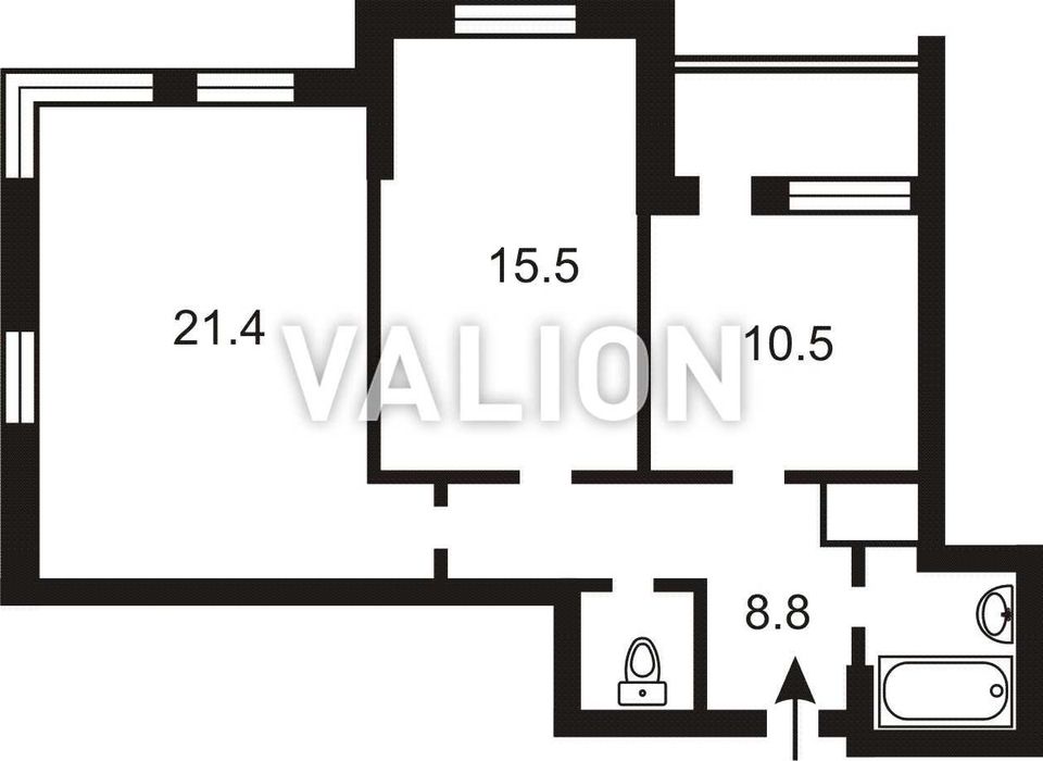 2-кімнатна квартира за адресою вул. Автозаводська (площа 67 м²) - Atlanta.ua - фото 2