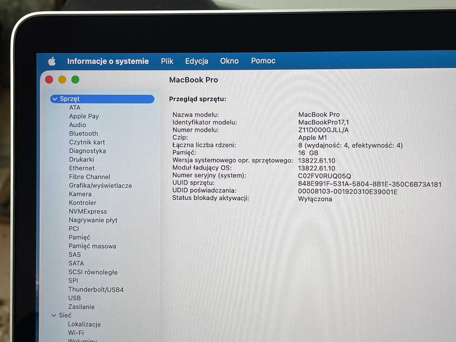 2020 MacBook Pro A2338 13" M1 16GB 512GB - SOLD!
