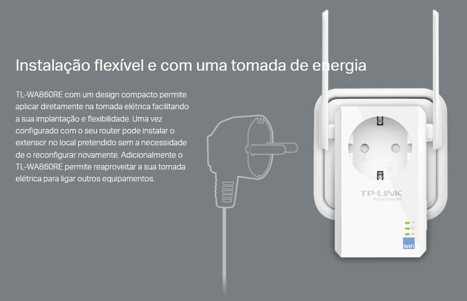 TP-Link TL-WA860RE - Mini range extender Wireless N até 300Mbps