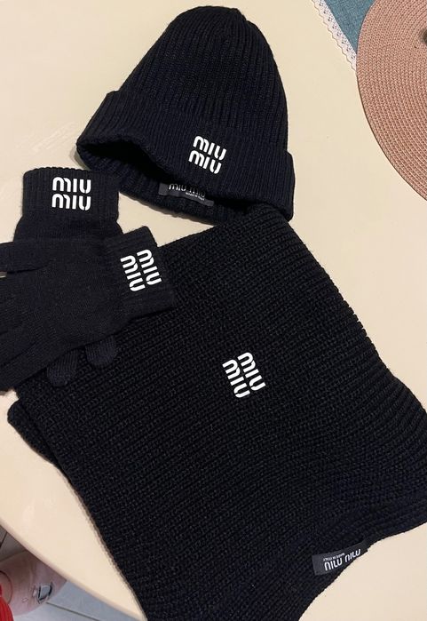 Набір шапка шарф і рукавиці Miy Miu