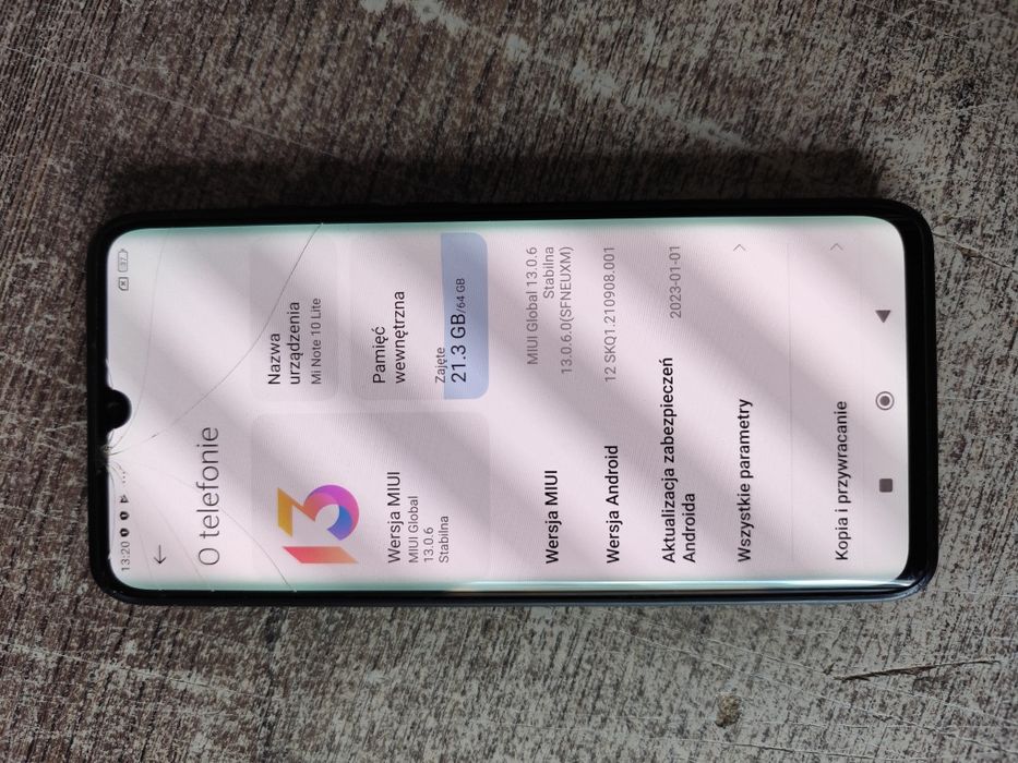 Xaiomi Mi Note 10 lite czarny 64gb, mocny nie zacina się sprawny