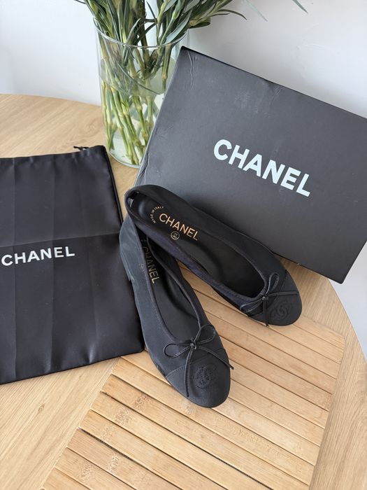 Balerinki Chanel Espadryle CC Mokasyny