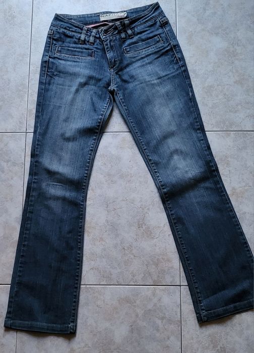 Calça ganga e camisola de lã