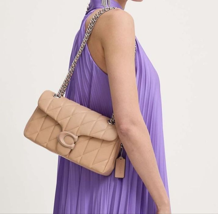 Mala de couro natural Coach