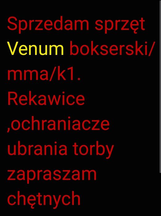Sprzedam różny rzeczy do treningów sztuk walki