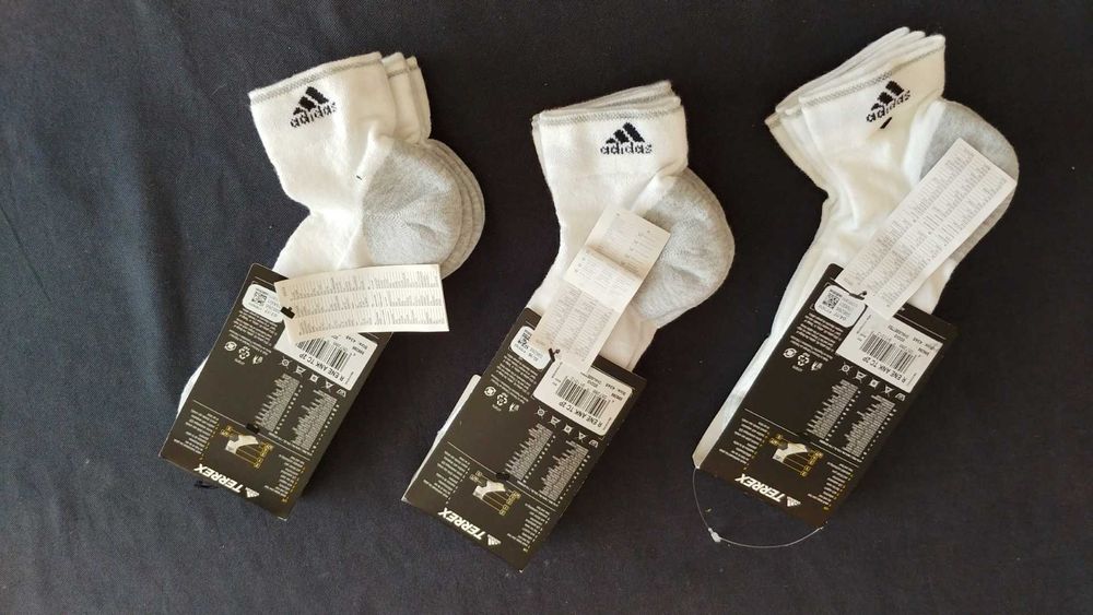 Novo 2 Pares Meias Adidas Climacool Terrex Branco com reforço 43-45 L