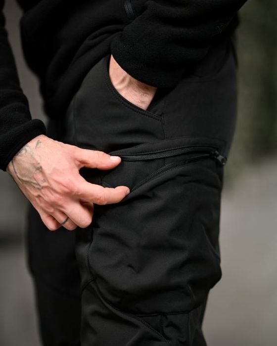 Чорний зимовий військовий комплект Зимовий тактичний костюм 5в1 чорний