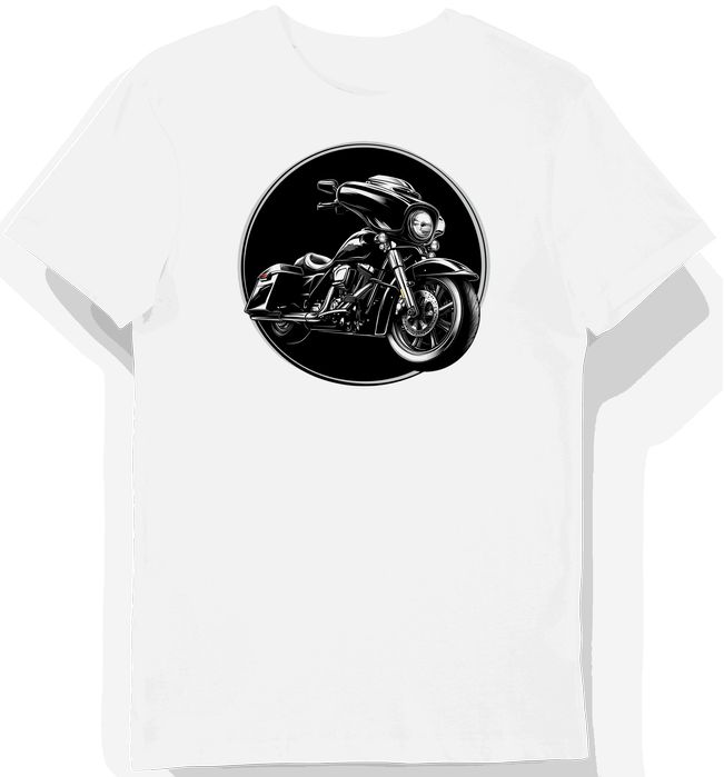 Koszulka męska biała z motywem Harley-Davidson w trasie L