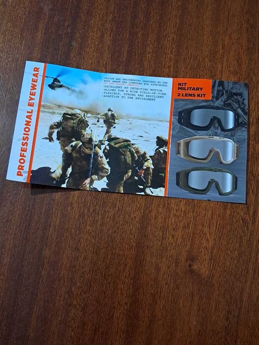 Окуляри-маска тактичні GOLIATH із трьома змінними лінзами