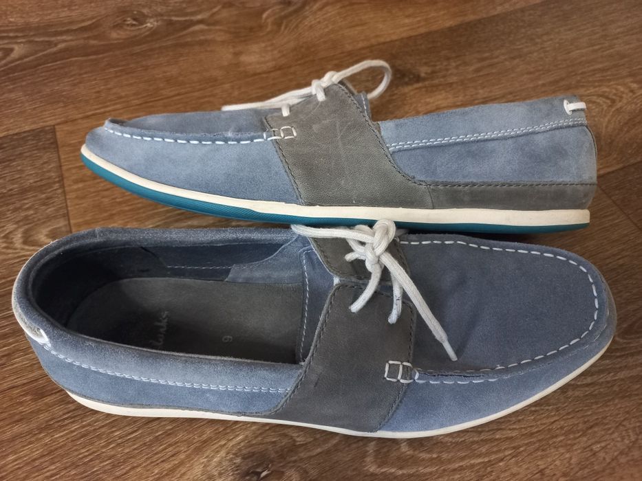 Кожаные мокасины  туфли  Clarks