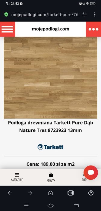 Deska podłogowa dąb naturalny Tarkett Szwedzka 13mm