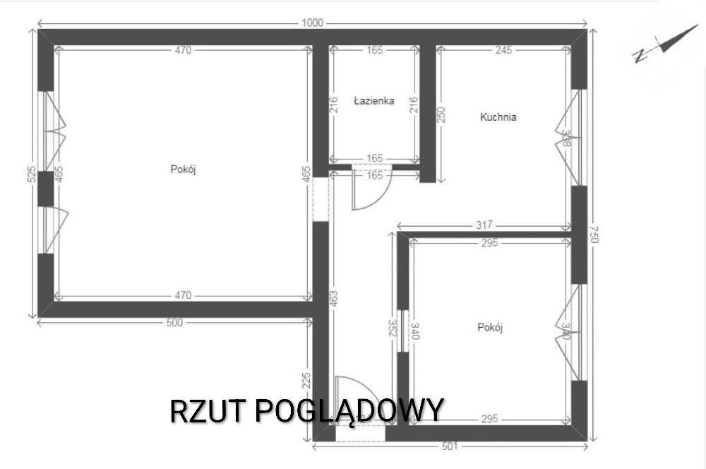 Mieszkanie 54 m² | 2 pokoje | duży balkon | Os Niewiadów