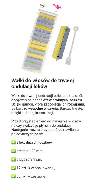 Zestaw do trwałej ondulacji włosów z WAŁKAMI KOSSWEL