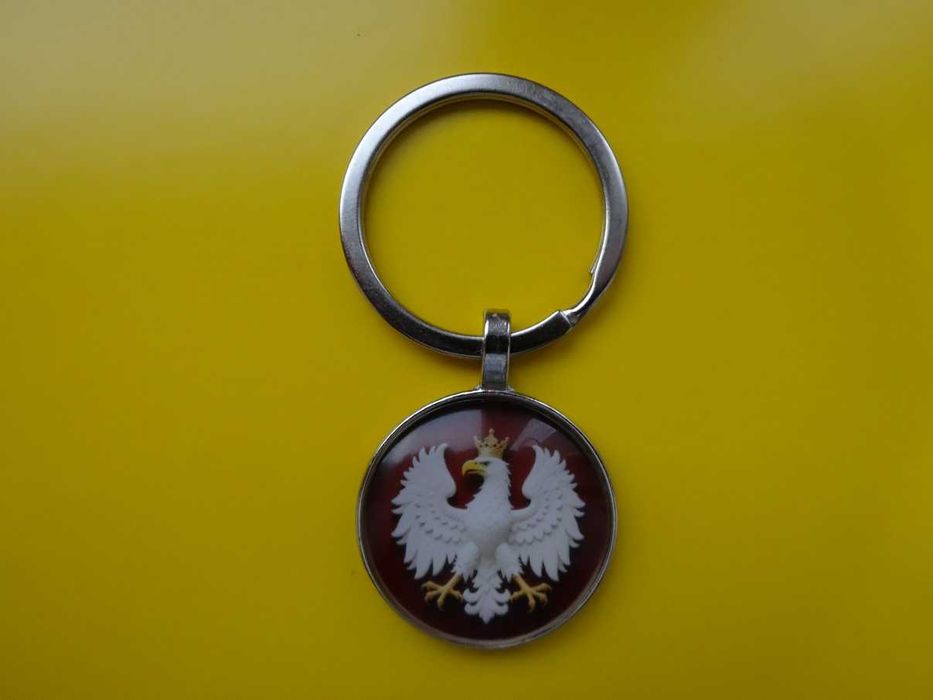 Breloczek  (np. do kluczy)   oryginalny Orzeł Polski w Koronie  _NOWY