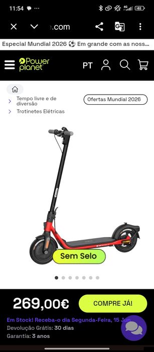 Segway Ninebot KickScooter D18E - Patinete elétrico -