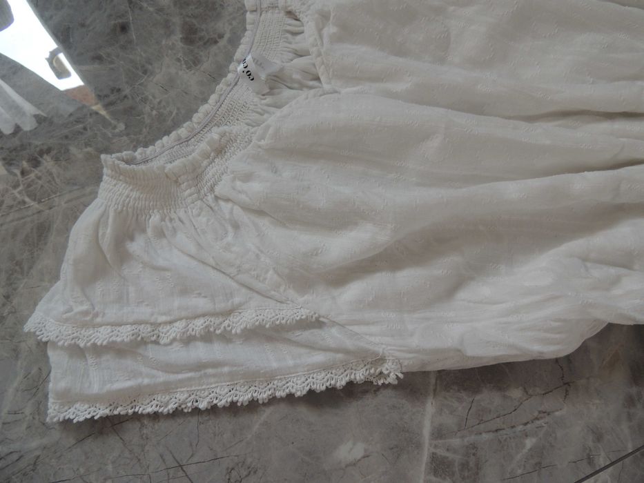 biała bawełniana zwiewna sukienka co'couture L/XL wiskoza